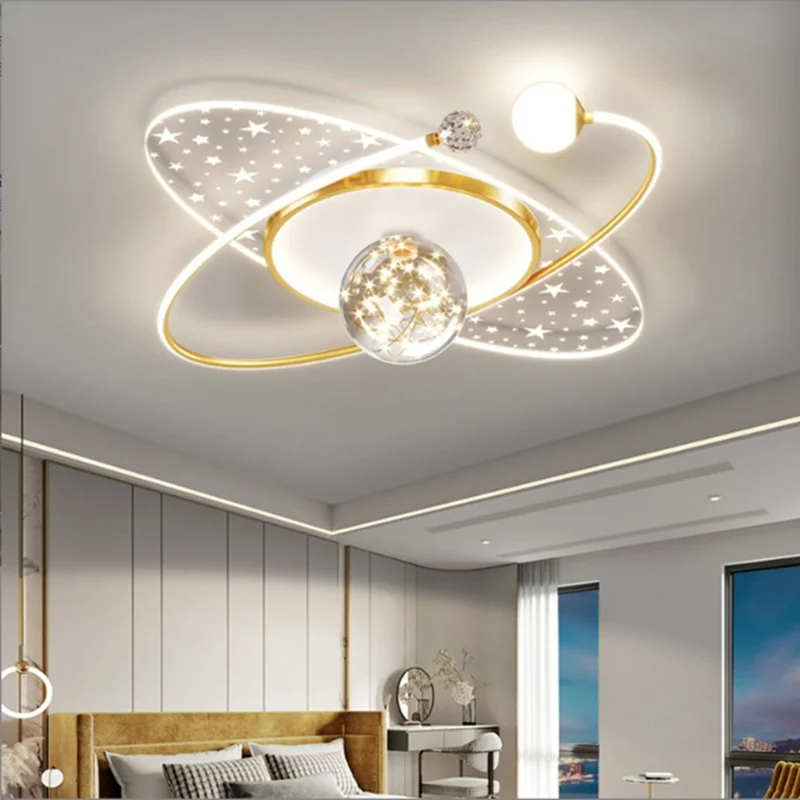 

Chandeliers Lights Modern Bedroom Ceiling Personalized Gypsophila Children's Room Creative LED Study Room Interior Pendant Lamp