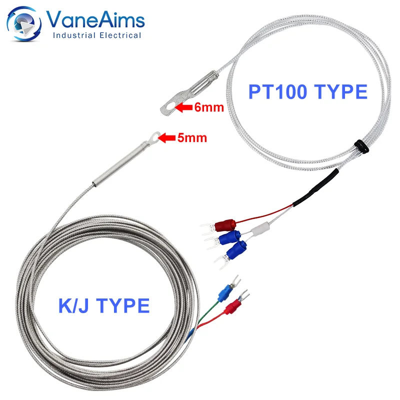 

Термодатчик VaneAims K J PT100 с кабелем 0.5/1/2/3 м