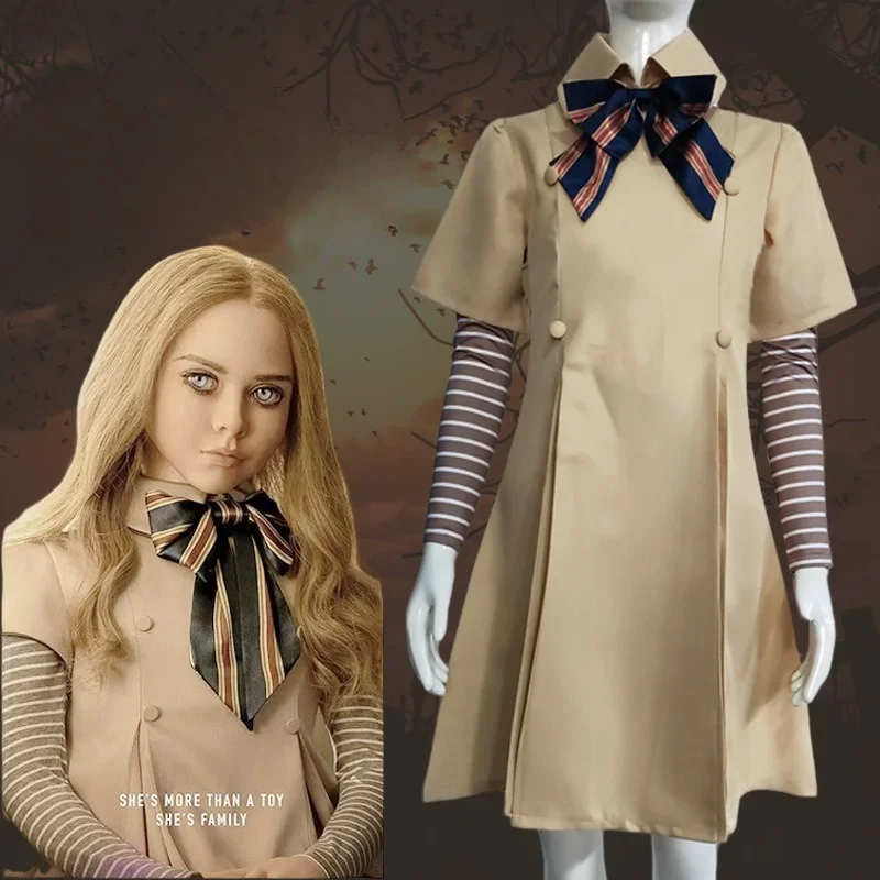 Новинка 2024 детская одежда на Хэллоуин главный герой M3GAN с одинаковым ролевым