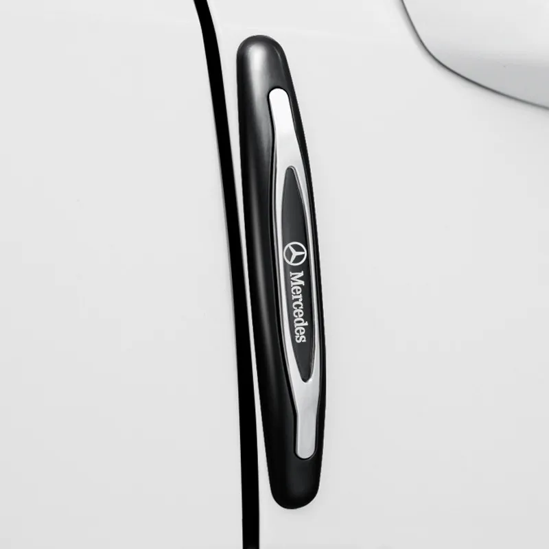 4 шт. резиновые наклейки на бампер автомобиля Mercedes Benz B/C/E/S Class C200L GLC GLK
