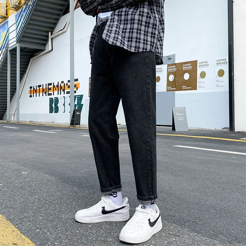 Summer Slim Fit Jeans for Mens Streetwear Korean Designer Regular Distressed Denim Slim Homme Pants Hip Hop Hole Jeans Trousers