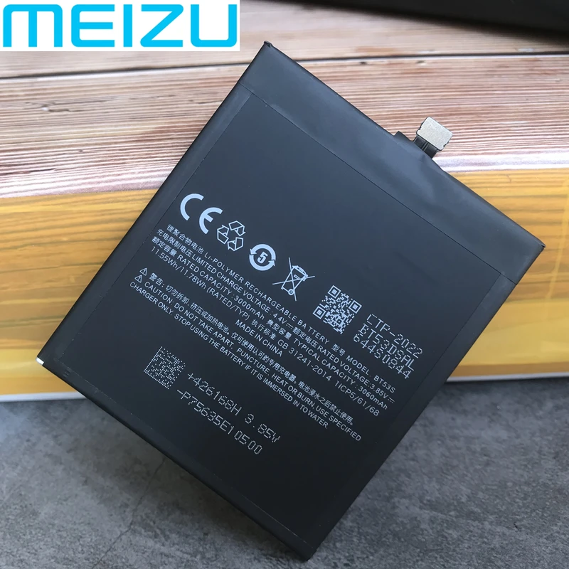 meizu original high quality battery bt53 bt53s for meizu pro 6 m570m m570q m570h pro 6s pro6s m570q s mobile phone batteries free global shipping
