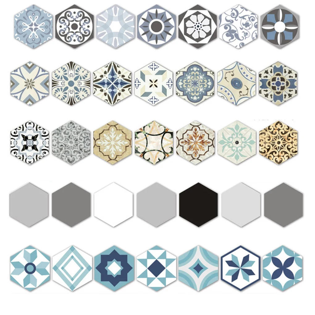 20 см * 5 м/рулон шестигранная наклейка для керамической плитки самоклеящаяся