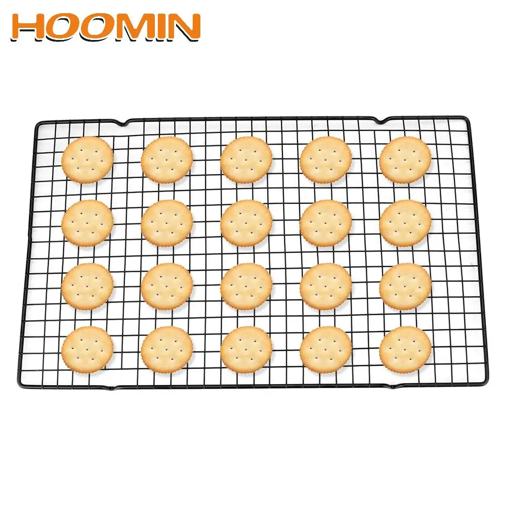 HOOMIN Bakeware Cookie Biscuits Bread Cake Cooling Rack Grid Net Baking Tools Drying Stand Cooler Holder Metal Nonstick |