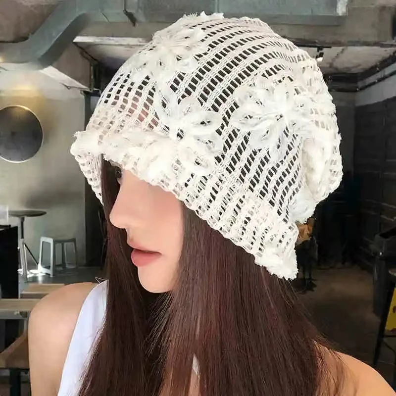 Кепка Berretti con fiori di rosa Cappelli per donna Skullies Cap Lady Foulard Primavera Estate Femme Cappello protezio