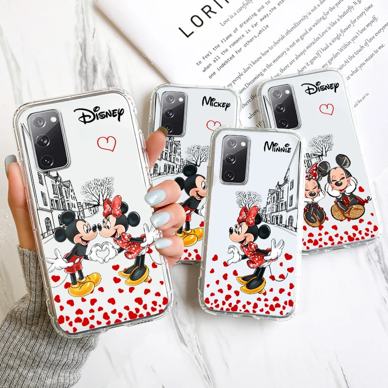 

Disney Mickey Minnie Mouse For Samsung A53 A52 A54 A13 A12 A32 A71 A33 A73 A72 A51 A23 A03 5G Transparent Phone Case Cover