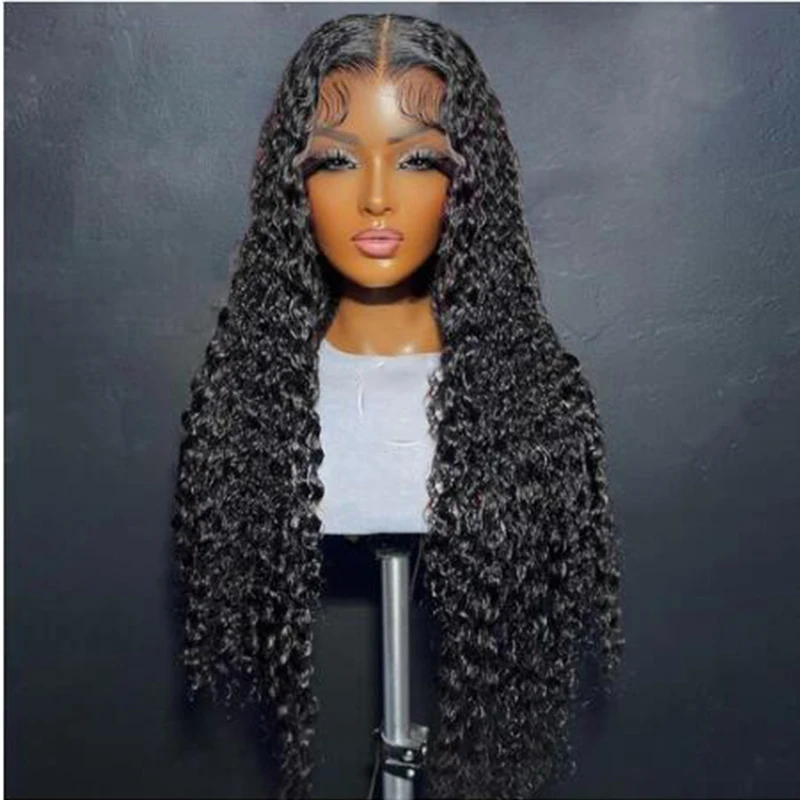 

Soft Preplucked 26" Long 180Density Glueless Kinky Curly Lace Front Wig For Black Women BabyHair Natural Hairline Daily Cosplay