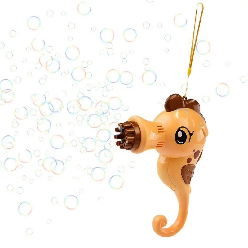 

Gatlings Bubble Machine Gatlings Bubble Machine Automatic Novelty Seahorse Bubble Maker With 9 Holes Rechargeable Bubble Machine