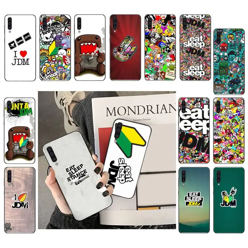 

Sticker Bomb Eat Sleep JDM Phone Cases For Samsung A71 A41 A21 A31 A50 A70 A11 A12 A32 M31 A02 A51 A52 A72