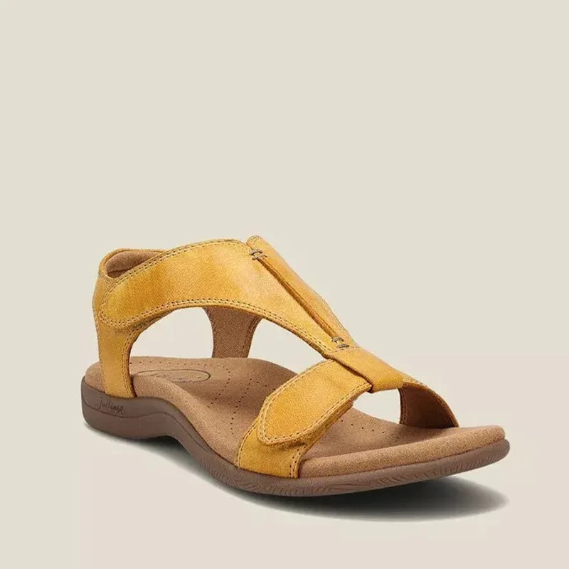 

Large Size Sandals Women's 2022 Summer New European and American Flat Foot Arch Massage Word Casual Beach Sandals Women