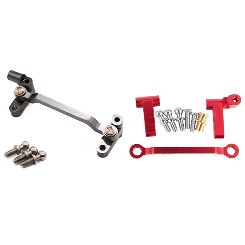 

2 Pcs Metal Upgrad Steering Cylinder Mounting Block For Wltoys A949 A959-B A979-B A969 - Grey & Red