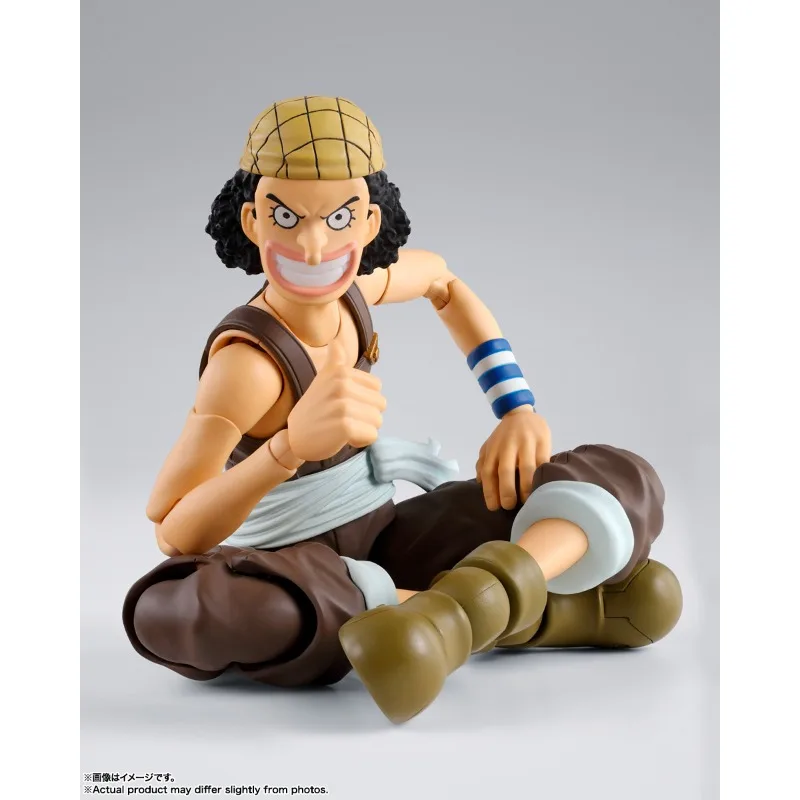 Фото Bandai в наличии, оригинальные S.H.Figuarts ONEPIECE, аниме USOPP-Romance Dawn, фигурки героев, игрушки, Коллекционная модель, подарки для детей №3