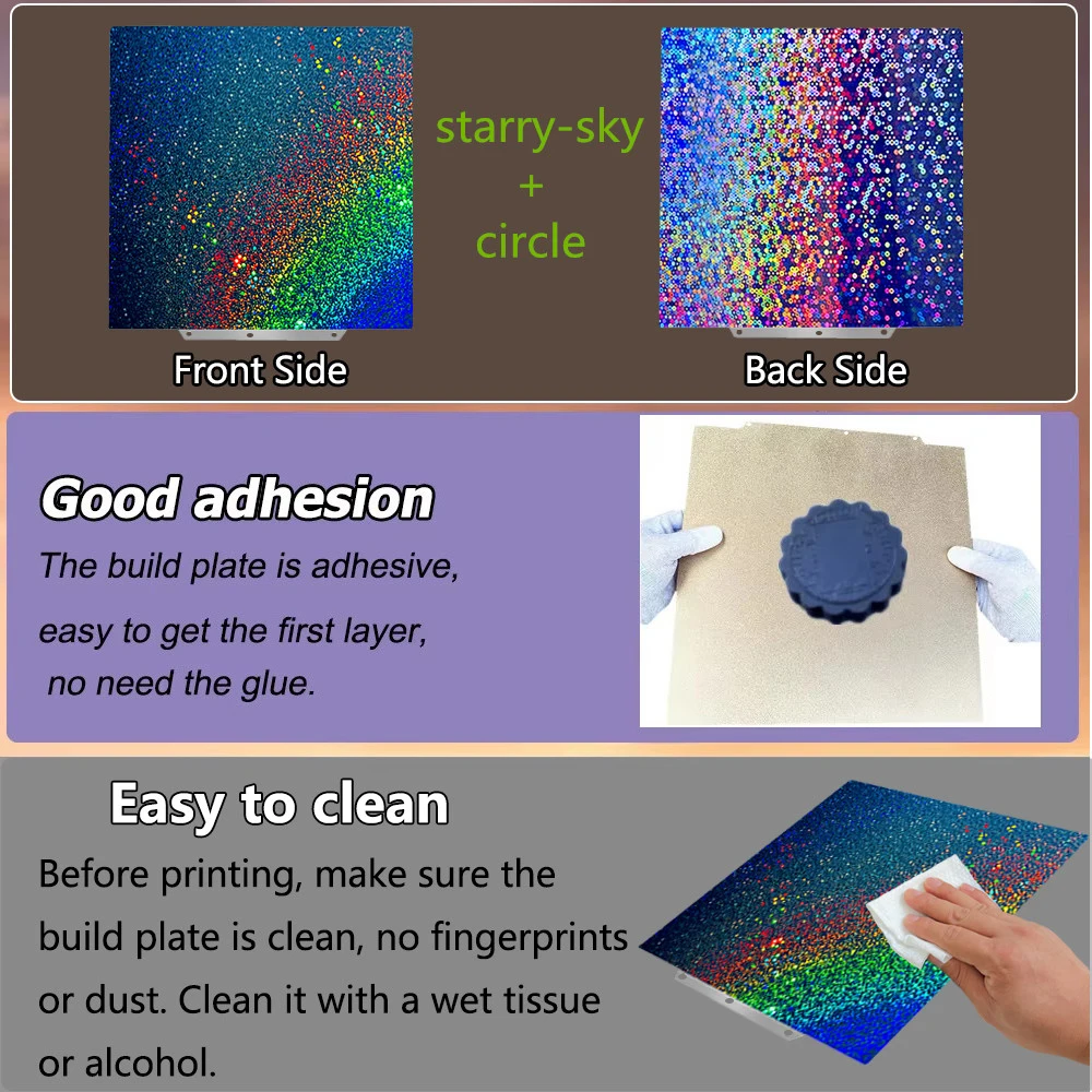 Фото Наборная пластина PEO PET 235x235 мм для Flashforge Adventurer 5M/5M Pro AD5X PEI, двухсторонняя пружинная сталь для AD5M Pro №3