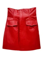 22 spring autumn new design fashion women short jupes exquisite woman faldas nightclub high waist slim mini skirts red