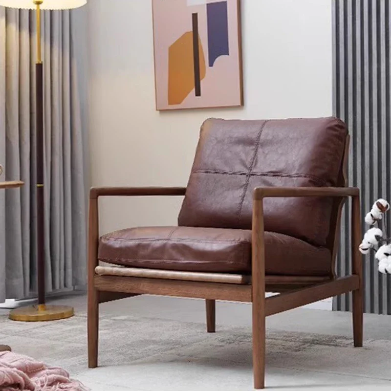 Эргономичный дизайнерский роскошный стул из массива дерева удобный коричневый