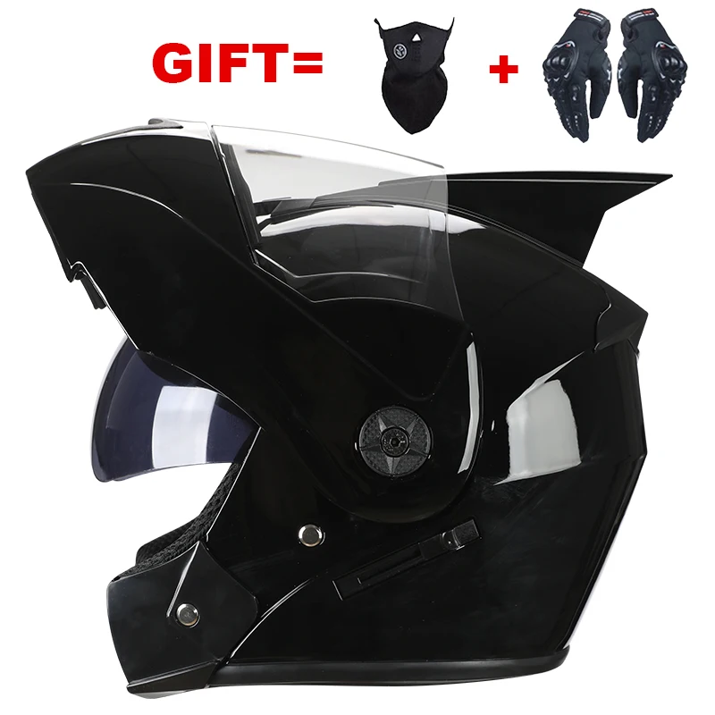 

Бесплатная доставка, 2 подарка, модульный электрический мотоциклетный шлем на все лицо, мотоциклетные шлемы с откидной крышкой, двойные лин...