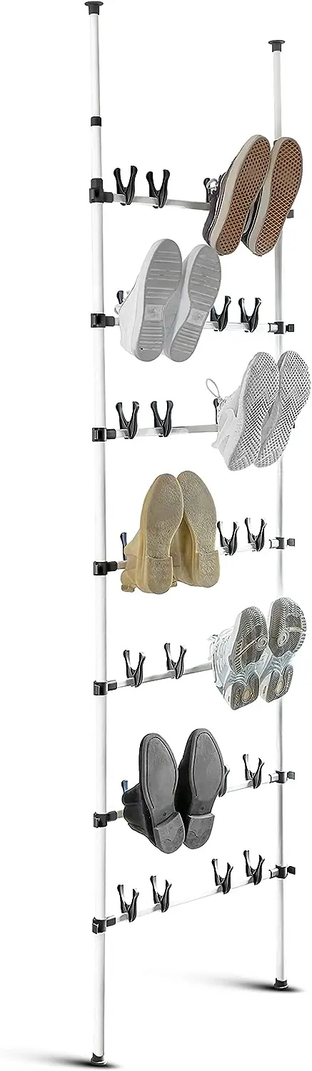 

Atlas Free , Organizer, Storage, Shelf, Shoe Stand (W x H x D) 26.97 x 39.37-118.11 x 3.35 in, White, Dimensions (W x H x