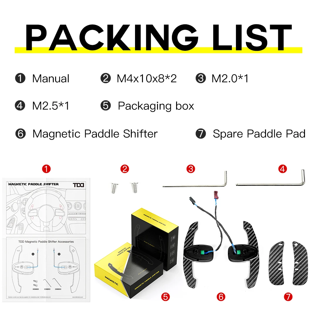 Магнитные переключатели из углеродного волокна для Mercedes W177 W205 S205 W213 W222 C257 X166