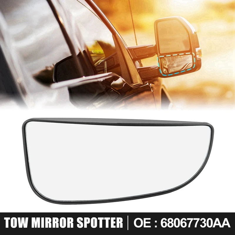 

Passenger/Right Side Rearview Mirror Spotter Glass Lens for Dodge for Ram 1500 2500 3500 4500 5500 2009-2020 68067730AA
