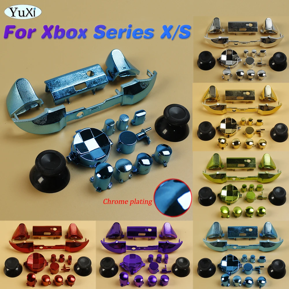 1 компл. Для Xbox серии X S кнопки LB и RB бампер RT LT триггерные D-pad ABXY хромированная