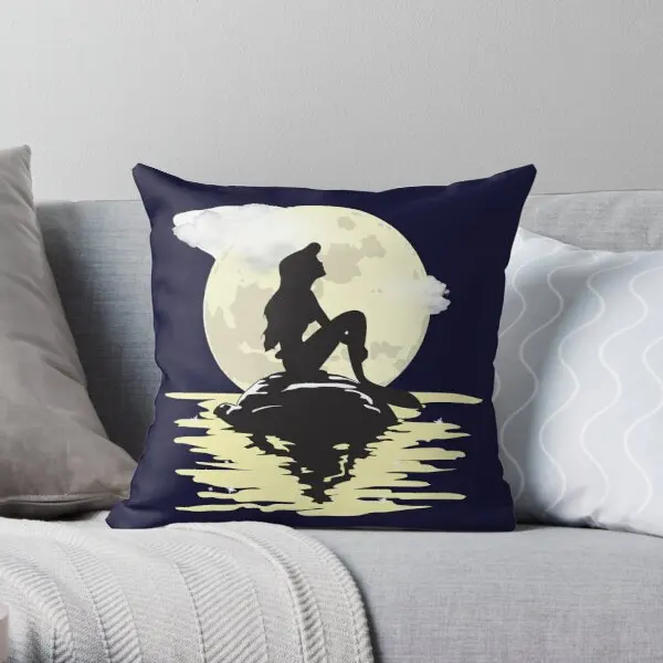 

Under The Moonlight Printing Throw Pillow Cover Square Office Home Car Fashion Case Bedroom Cushion Anime Pillows not include