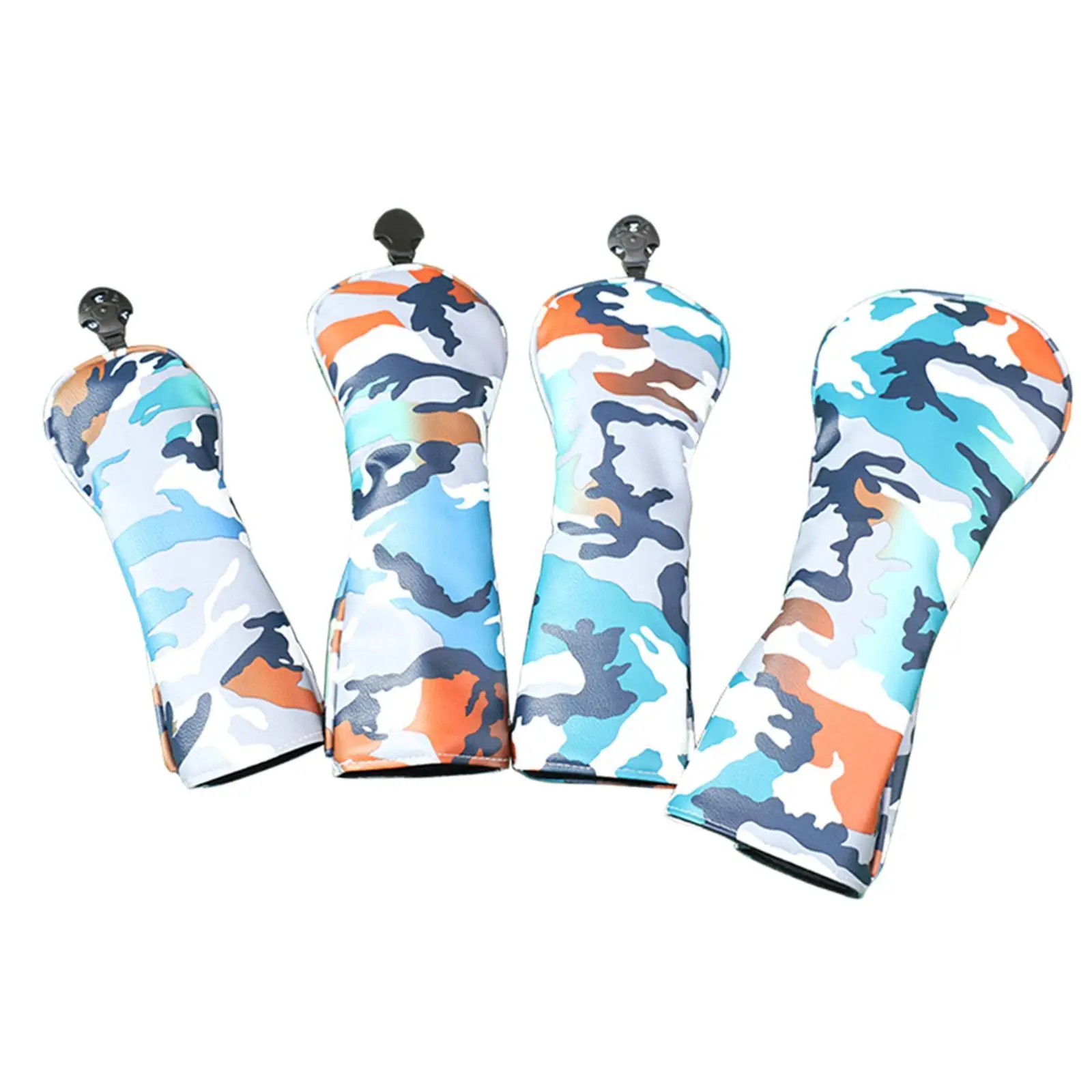 

4pcs Durable Golf Wood Head Cover No.1 3 5 7 Club Driver Headcover Blue