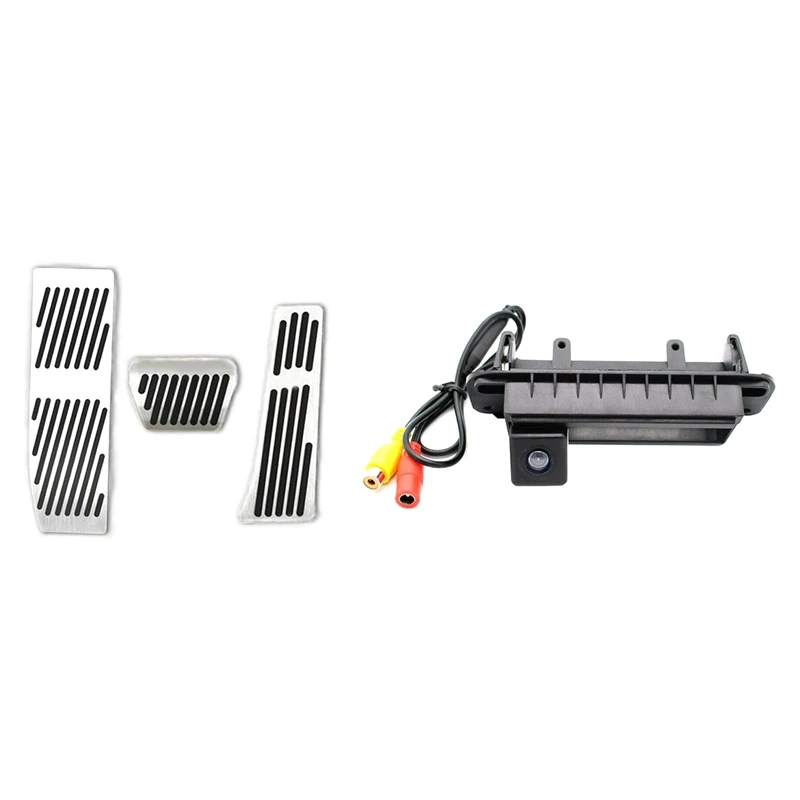 

2 Set Car Accessories: 1 Set Brake Pedals & 1 Set Trunk Handle Backup Camera CCD Car Rear View Camera