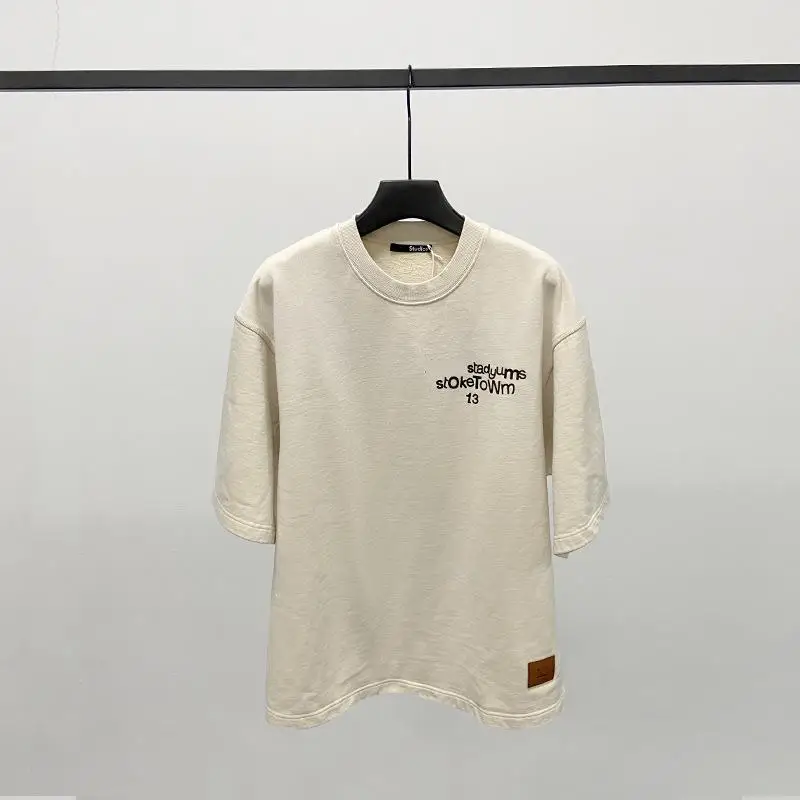 

New Meet 100% Cotton O Neck Women's T Shirt Solid Color Face Print Casual Loose Shirt Top Korean Summer