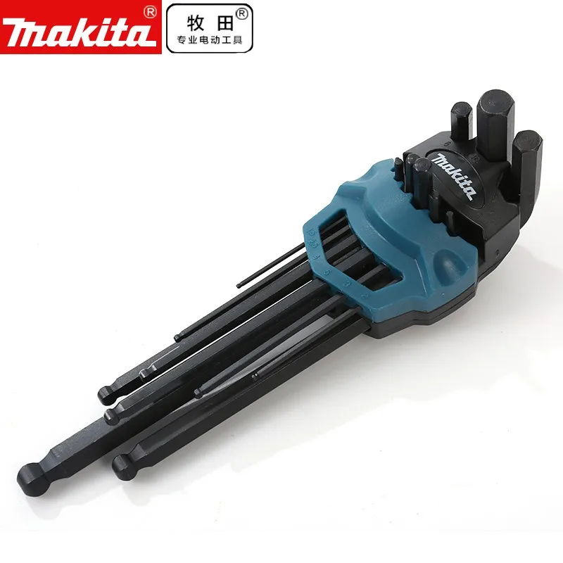 

Makita фрикционный торцевой L-образный удлиненный шестигранный ключ набор 6-точечной отвертки шестигранный 9 шт. инструмент для ремонта шестиг...