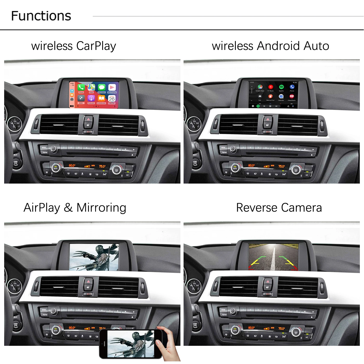 Road Top беспроводной Apple CarPlay Android автомобильный декодер интерфейс NBT для BMW 1 серии F20