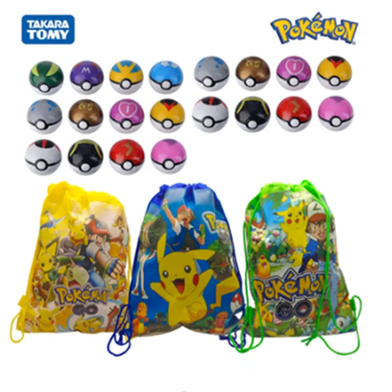 

Pokemon Elf Ball 7CM Size With 3-5Cm High Quality Figures Model 10/15Pokeball With Gift Bag Bulk Buy Lot Kids Toy Gifts
