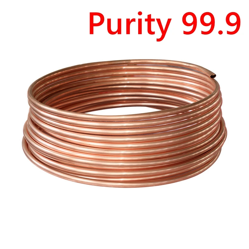 Купи 1-3Meters Copper Tube/Copper Coil Air Conditioning Copper Tube high purity T2 Soft Copper Tube OD2/3/4/6/8/10mm customize за 97 рублей в магазине AliExpress