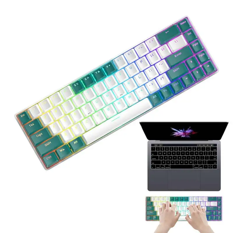 

Проводная игровая клавиатура с RGB-подсветкой, 68 клавиш