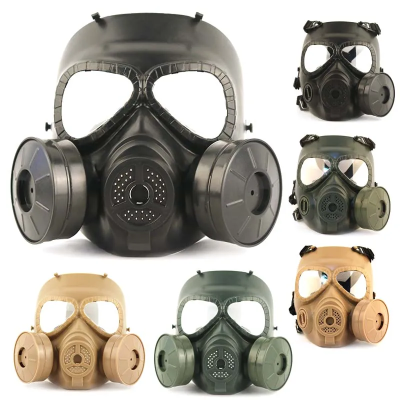 

M04 Tactical Airsoft Mask, Full Face Skull, CS Mask with Fan, Adjustable Straps