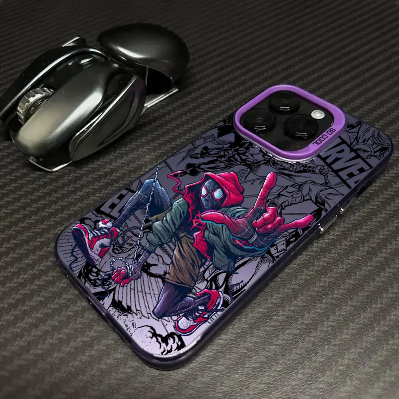 Фото Чехол для телефона Cool Marvels Spidermans для Xiaomi Redmi Note 7 8 9 9S 10 11 12 13 14 15 Pro Plus 4G 5G, матовая задняя крышка с защитой от падения №4