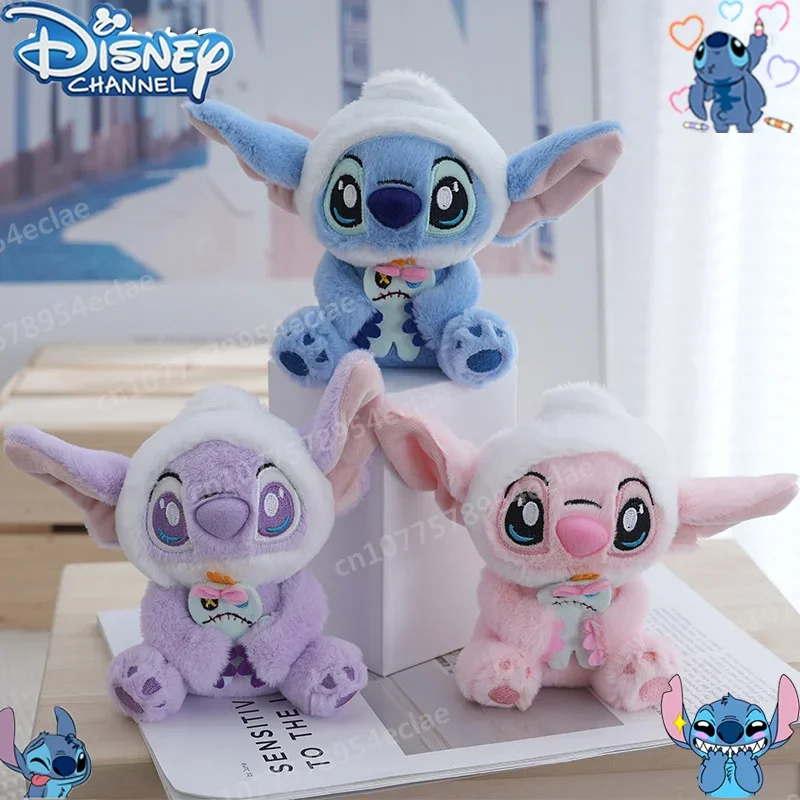 Пурпурный плюшевый брелок Disney Stitch милые детские куклы игрушка подвеска для пары