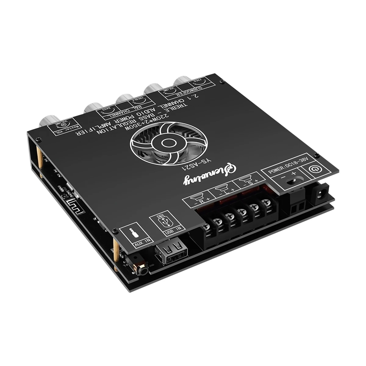 -AS21 5.1-канальная плата цифрового усилителя Bluetooth TPA3251 220Wx2 + 2 1 Вт Мощный сабвуфер с