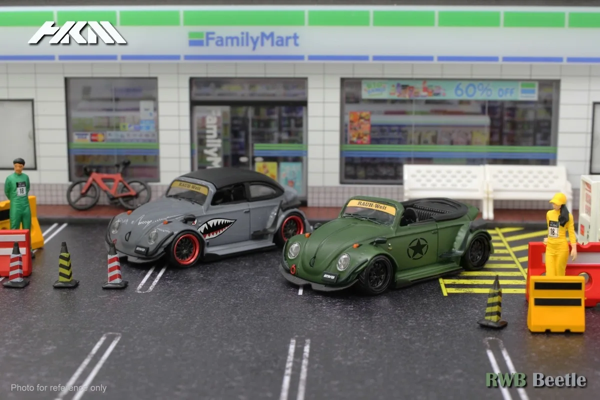 

HKM 1:64 RWB Beetle Matt Green / Cement Grey Diecast Model Car