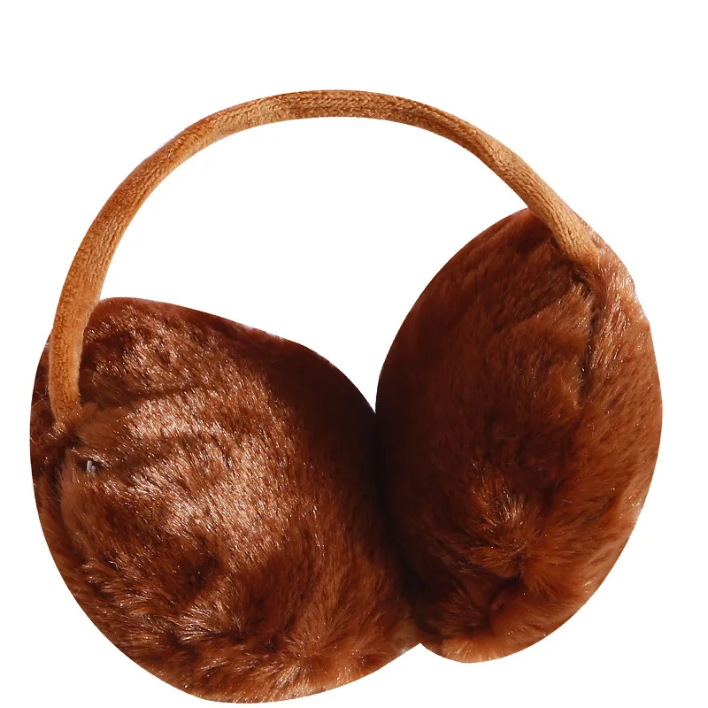 

New Ladies Solid Color Fur Ear Warmer Muffs Autumn and Winter Warm and Comfortable Unisex Skiing Fur Headphones Casque Cute