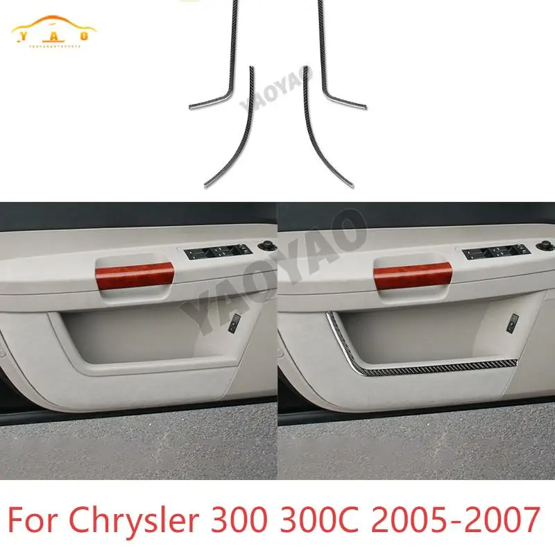 Фото Автомобильная наклейка для Chrysler 300 300C 2005 2006 2007 2008 2009 2010, полоса для защиты дверей автомобиля, аксессуары для внутренней отделки №1