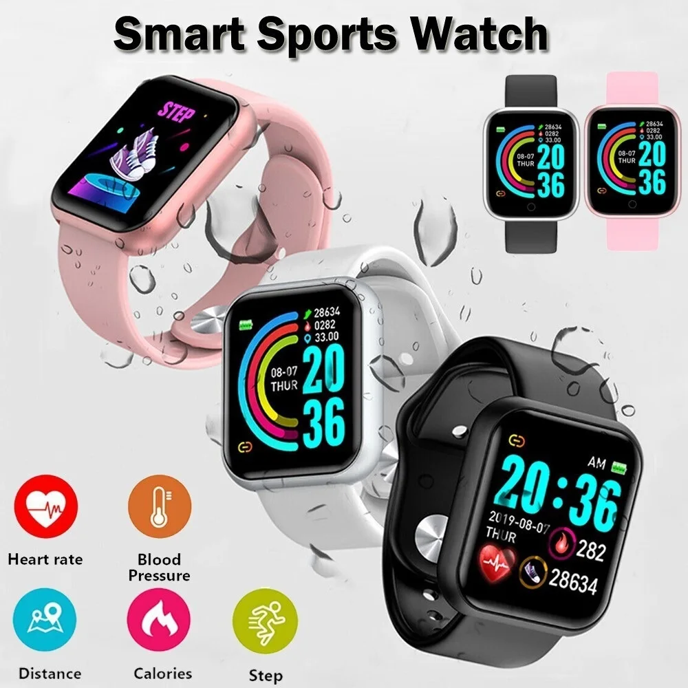 

Y68 Smart Watch Blood Pressure Heart Rate Smart Wristband Fitness Tracker Sport Smartwatch 1.3 Inch Smart Bracelet