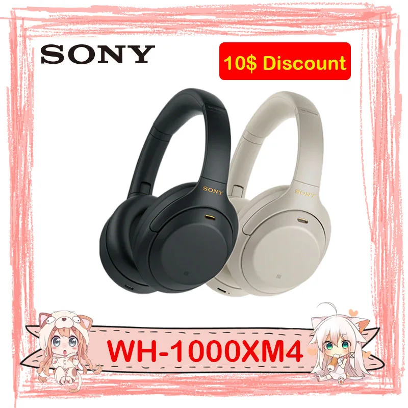 Sony-auriculares inalámbricos con Bluetooth, dispositivo de audio WH-1000XM4 con cancelación activa de ruido, Subwoofer, para Android, Huawei, Apple, actualización 1000XM3
