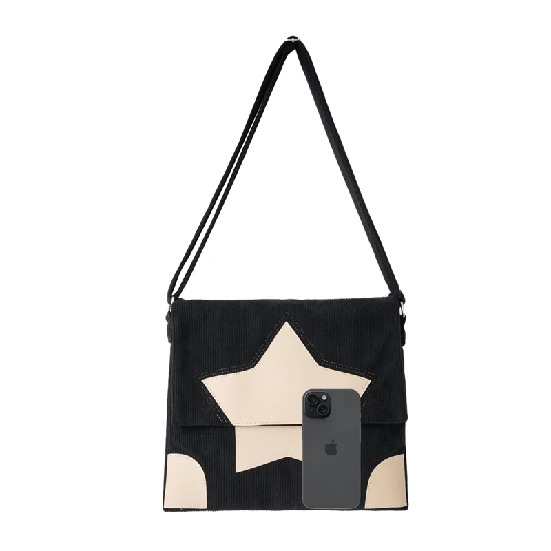 Мужская модная универсальная сумка через плечо Вельветовая Удобная