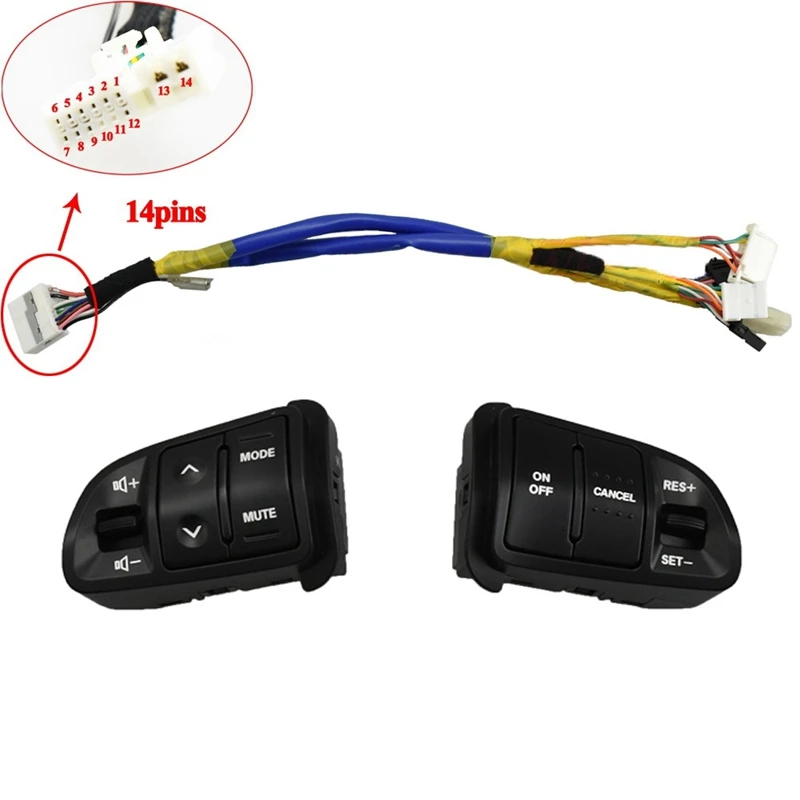 Автомобильный 14 контактный переключатель рулевого колеса Bluetooth кнопка ответа на