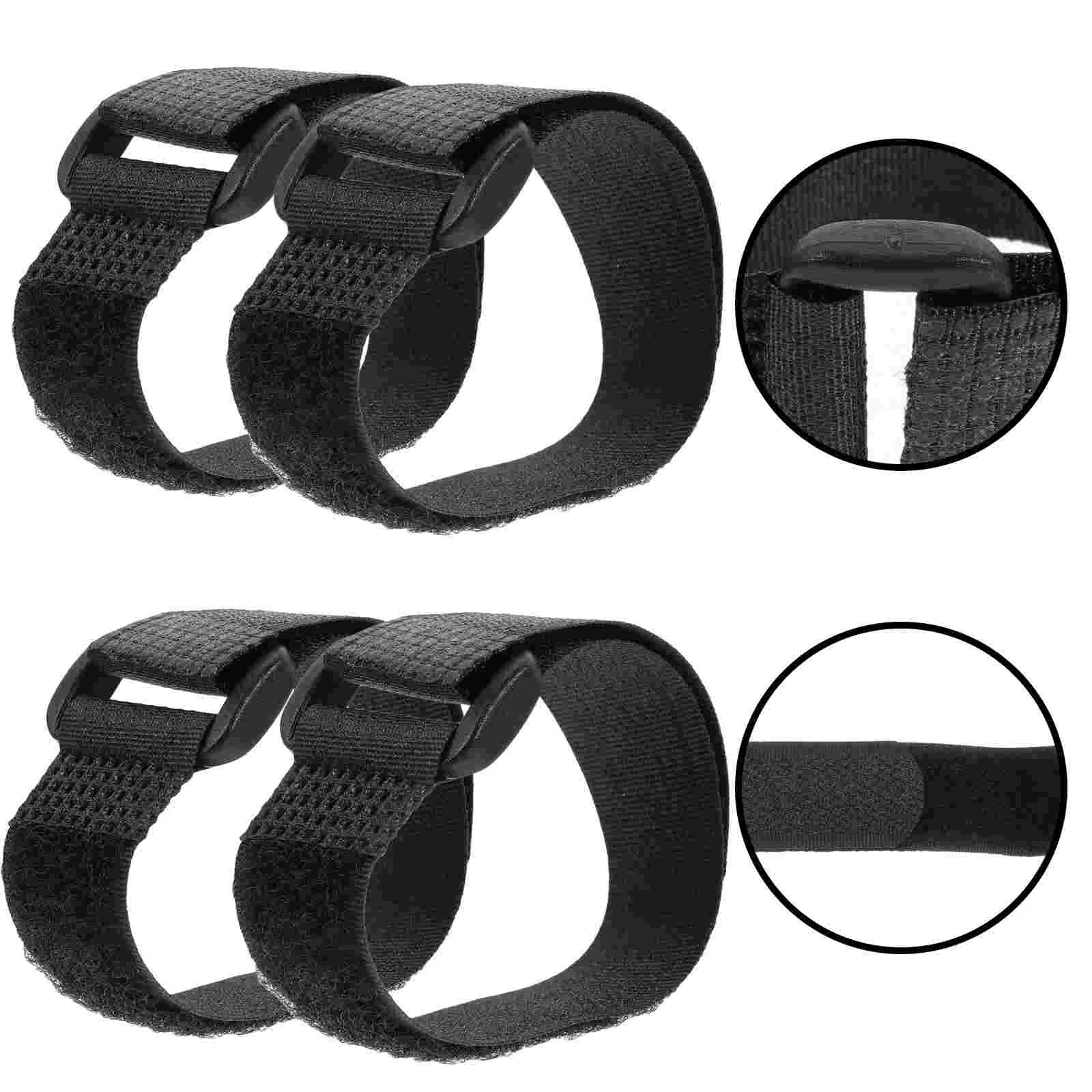 

4 Pcs Pet Collar Neck Strap Nylon Roosters Collars No Crow 7X3X1CM Noise Free Poultry Black Plastic Anti-noise