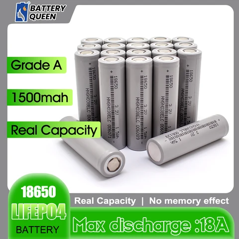 Аккумуляторные батареи LiFePO4 18650 1500 мАч 3.2 В