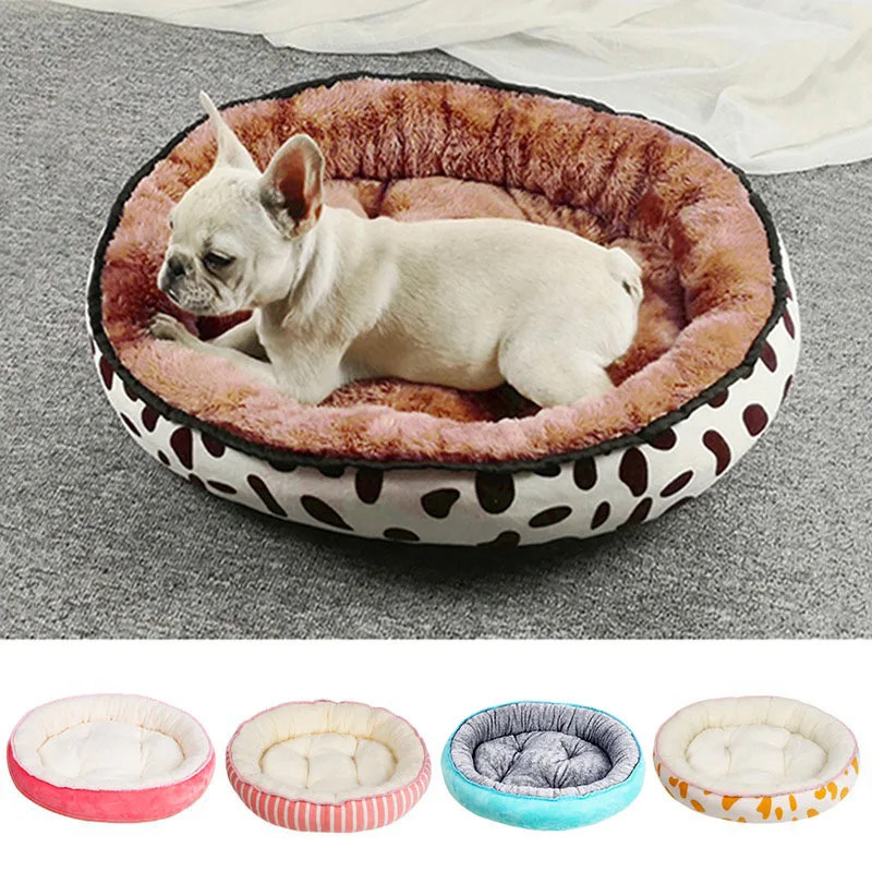 

Round Pet Bed Winter Warm Cat Dog House Super Soft Plush Donut Bed for Small Medium Dogs Cats Kennel Cushion Pad Cama de Perros