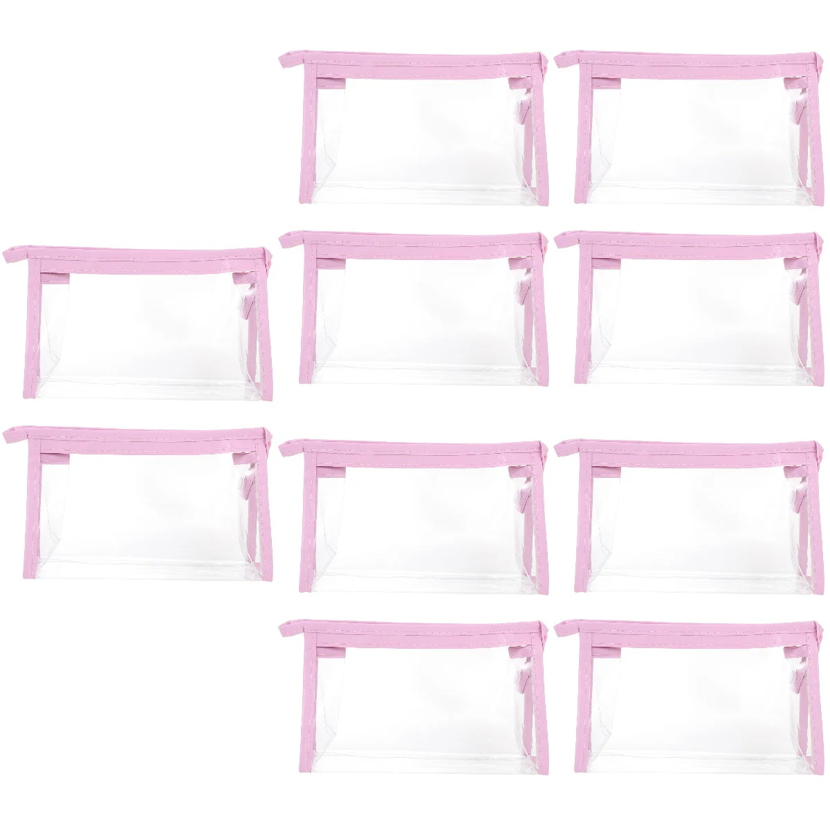 

10 pcs Large Capacity Transparent Pencil Bags Multifunctional Pen Bag Stationery Supplies