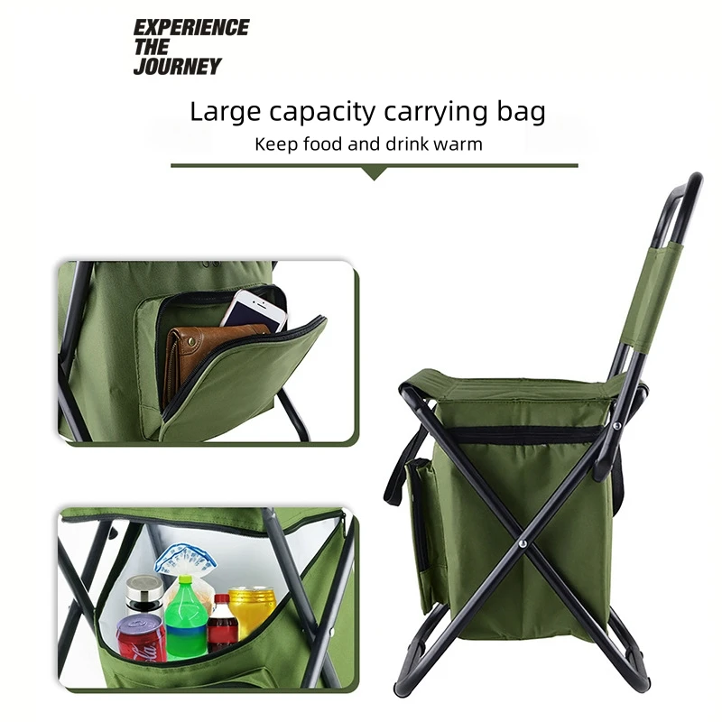 3 в 1 уличный складной стул с сумкой для хранения льда портативный высокой