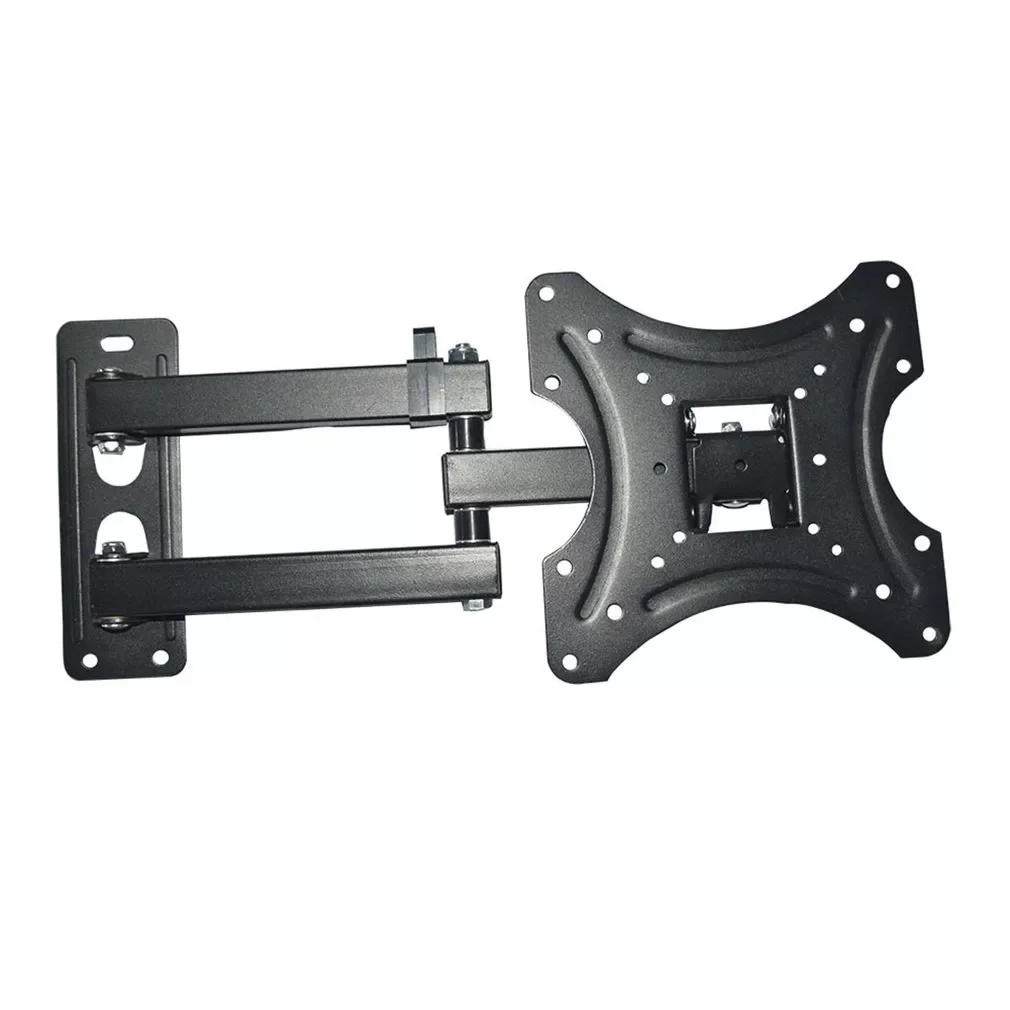 

10KG Adjustable 14-27 Inch TV Wall Mount Bracket Flat Panel Frame Support 15 Degree Tilt With Small Wrench For LED Monitoring